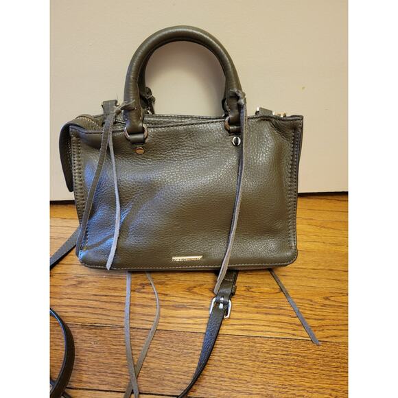 Rebecca Minkoff Olive Green Micro Regan Satchel Crossbody Bag - Picture 2 of 9